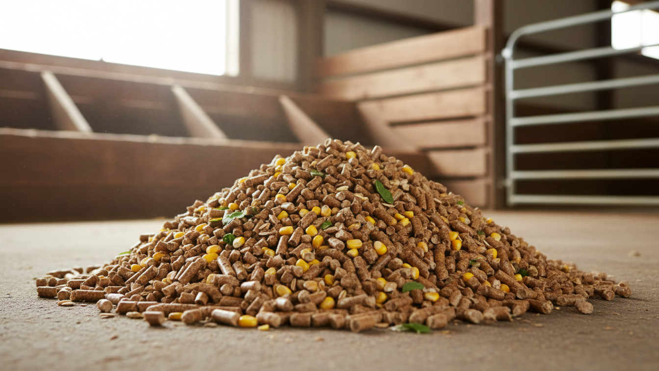 Different types of animal feed used in cattle farming across Tamil Nadu