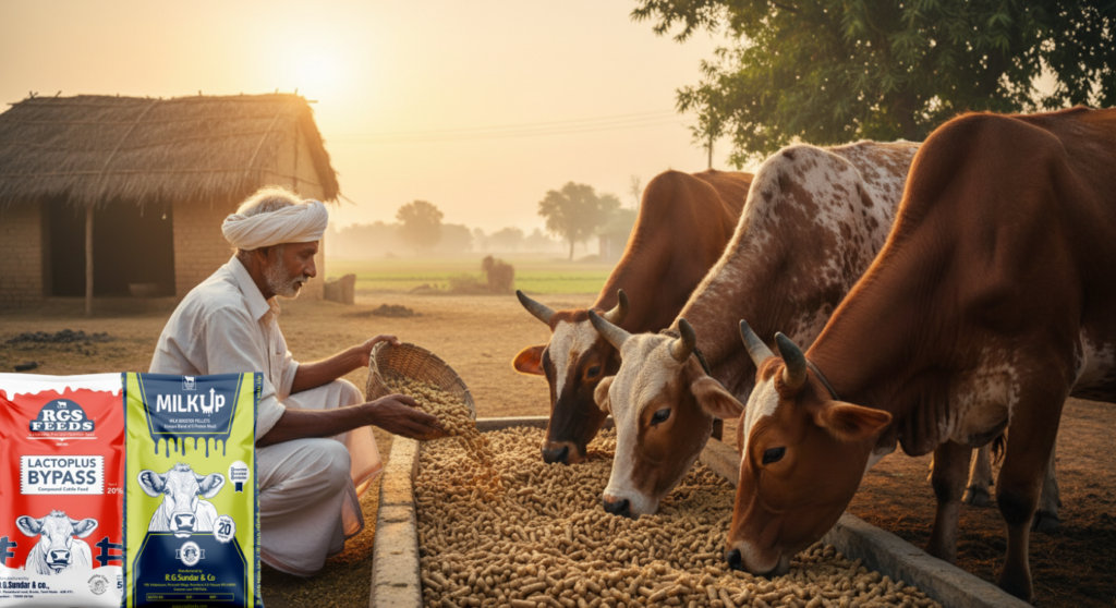 Healthy dairy cows receiving balanced nutrition for improved milk production and overall health