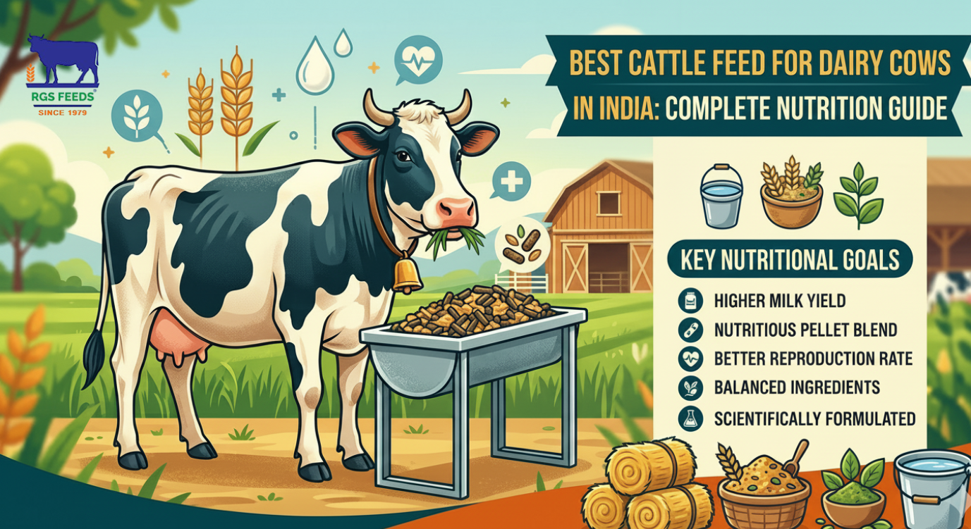 You are currently viewing Best Cattle Feed for Dairy Cows in India: Complete Nutrition Guide