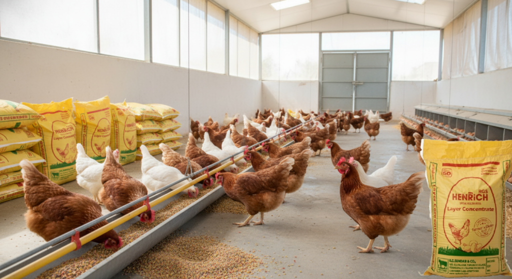 Bulk poultry feed supply for broiler and layer farms in South India