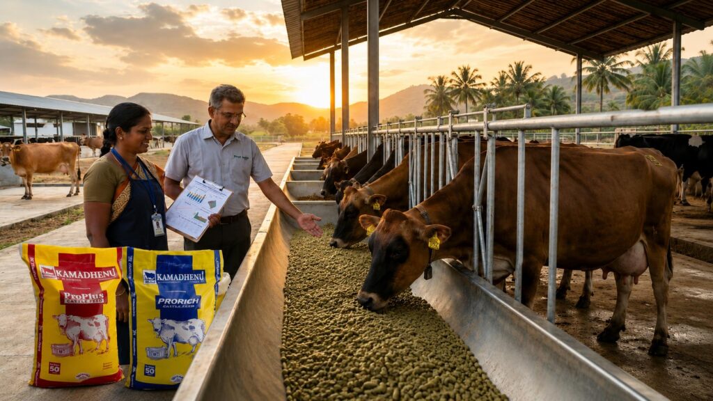 High-quality animal feed for better milk yield and cattle health